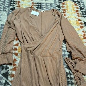 Socialite | Long Sleeve midi dress, wrap, medium New